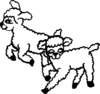 Jumping Lambs Clip Art